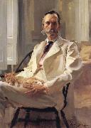 Cecilia Beaux, Man with the Cat Portrait of Henry Sturgis Drinker